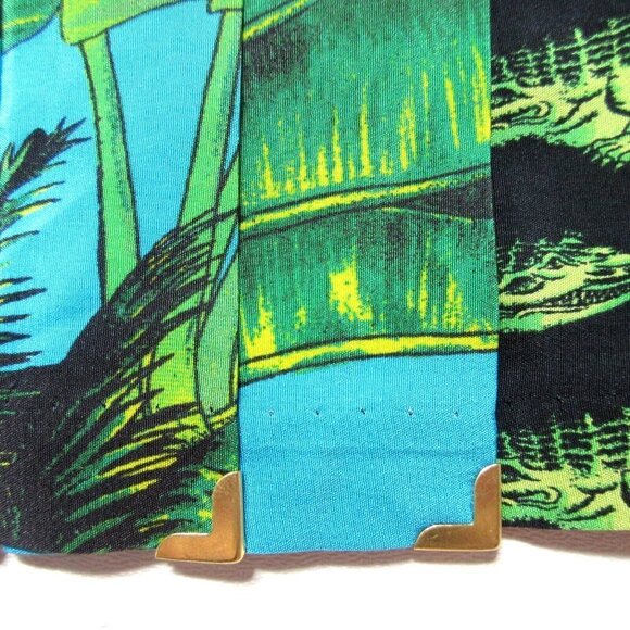 NWT H&M x Versace Palm Pleated Mini in Crocodile Palm Print Silk A-Line Skirt 6 - Picture 6 of 8